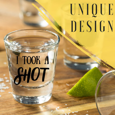 Front view of Onebttl engagement shot glasses with a unique, elegant design