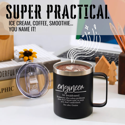 Onebttl BPA-free stainless steel mug, safe material for daily beverages.