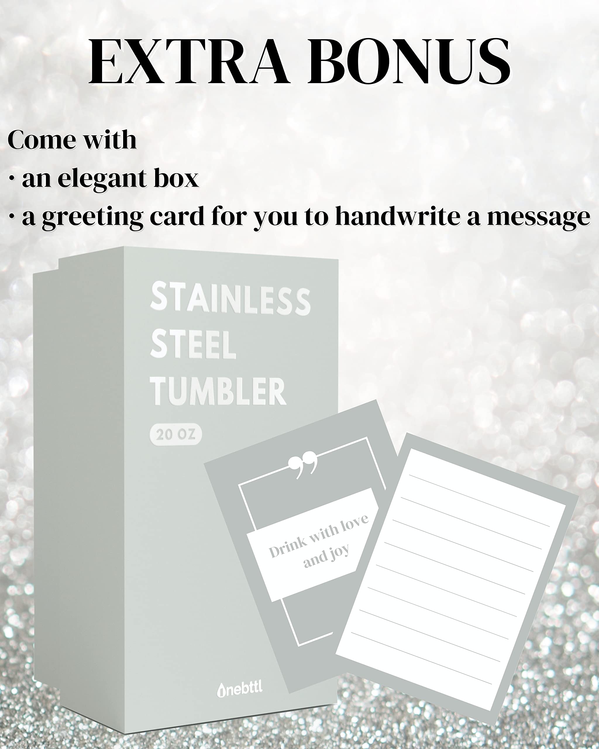 Onebttl gift-ready packaging with initials adds a personal touch.