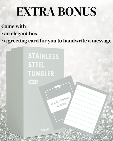 Onebttl gift-ready packaging with initials adds a personal touch.