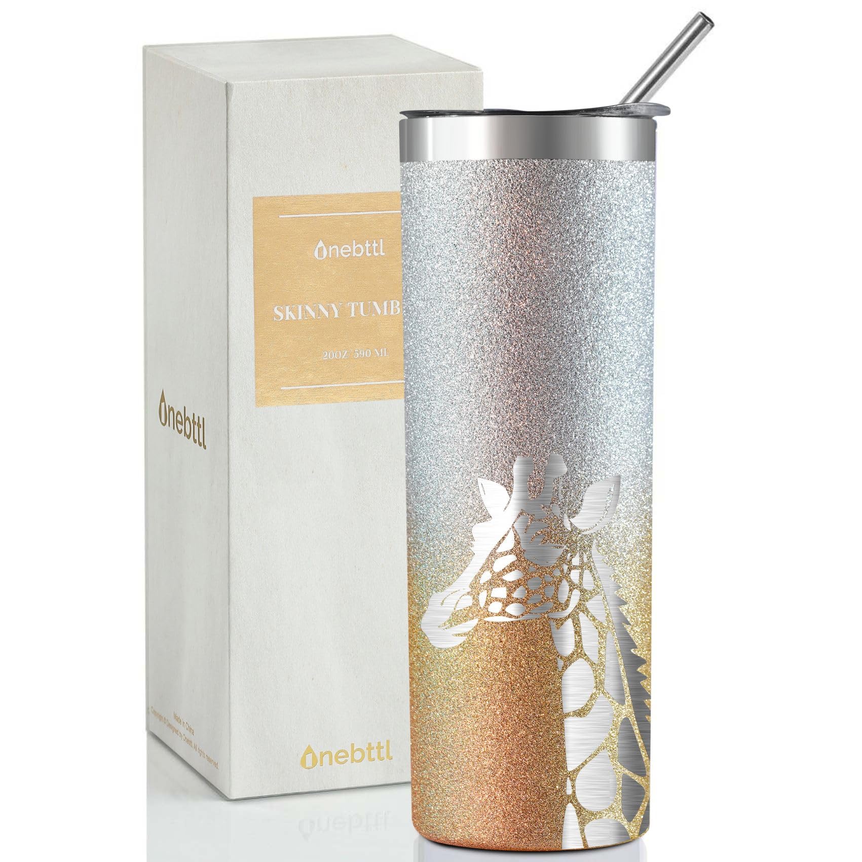 Onebttl giraffe gift design image, eye-catching motif for gifting