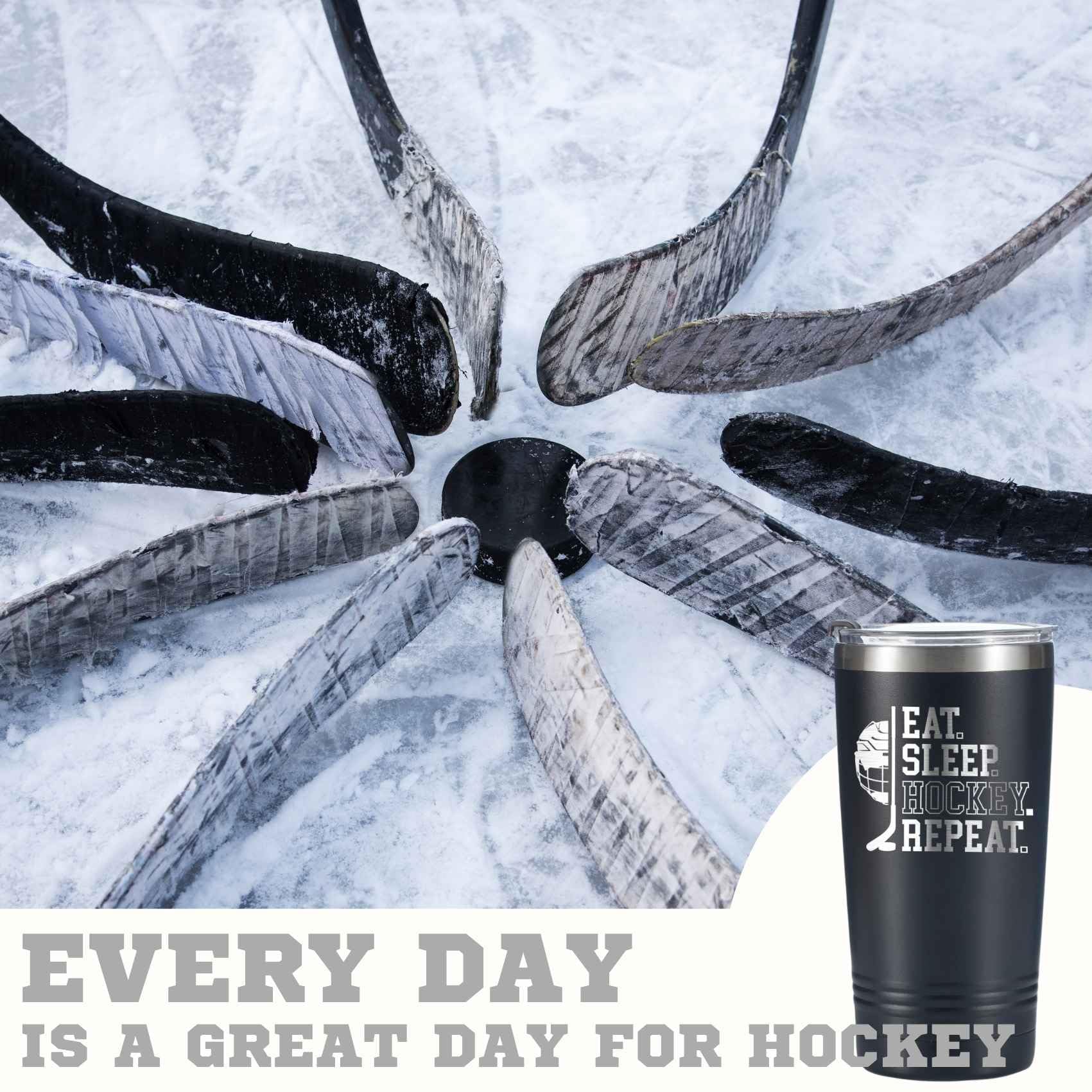 Onebttl Ice Hockey Player Gift 20oz tumbler suits coffee or tea rituals.