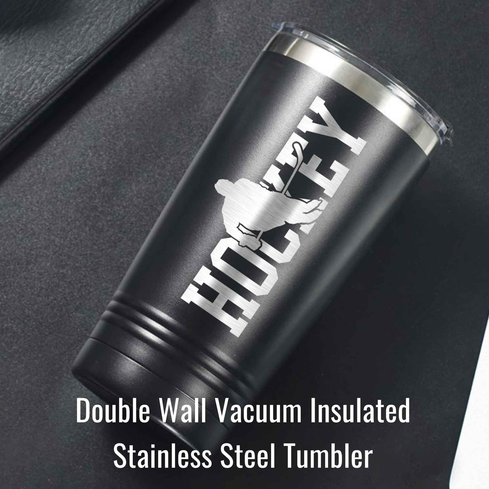 Onebttl ice hockey tumbler with double-wall insulation preserves cold and hot beverages.