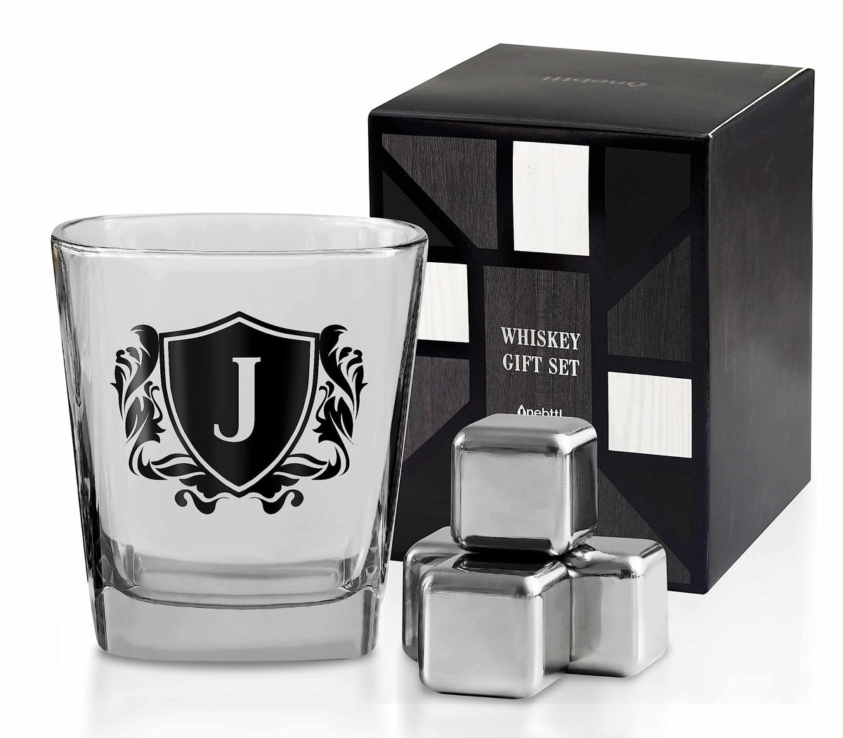 Onebttl initial whiskey glass for personalized gifting and tastier pours