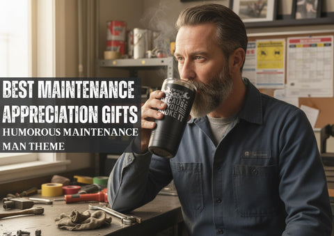 Onebttl maintenance-man-tumbler shows a witty quote for daily motivation during repair tasks.