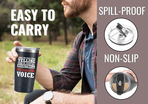 Onebttl mug in hand during morning commute, perfect for daily coffee on the go