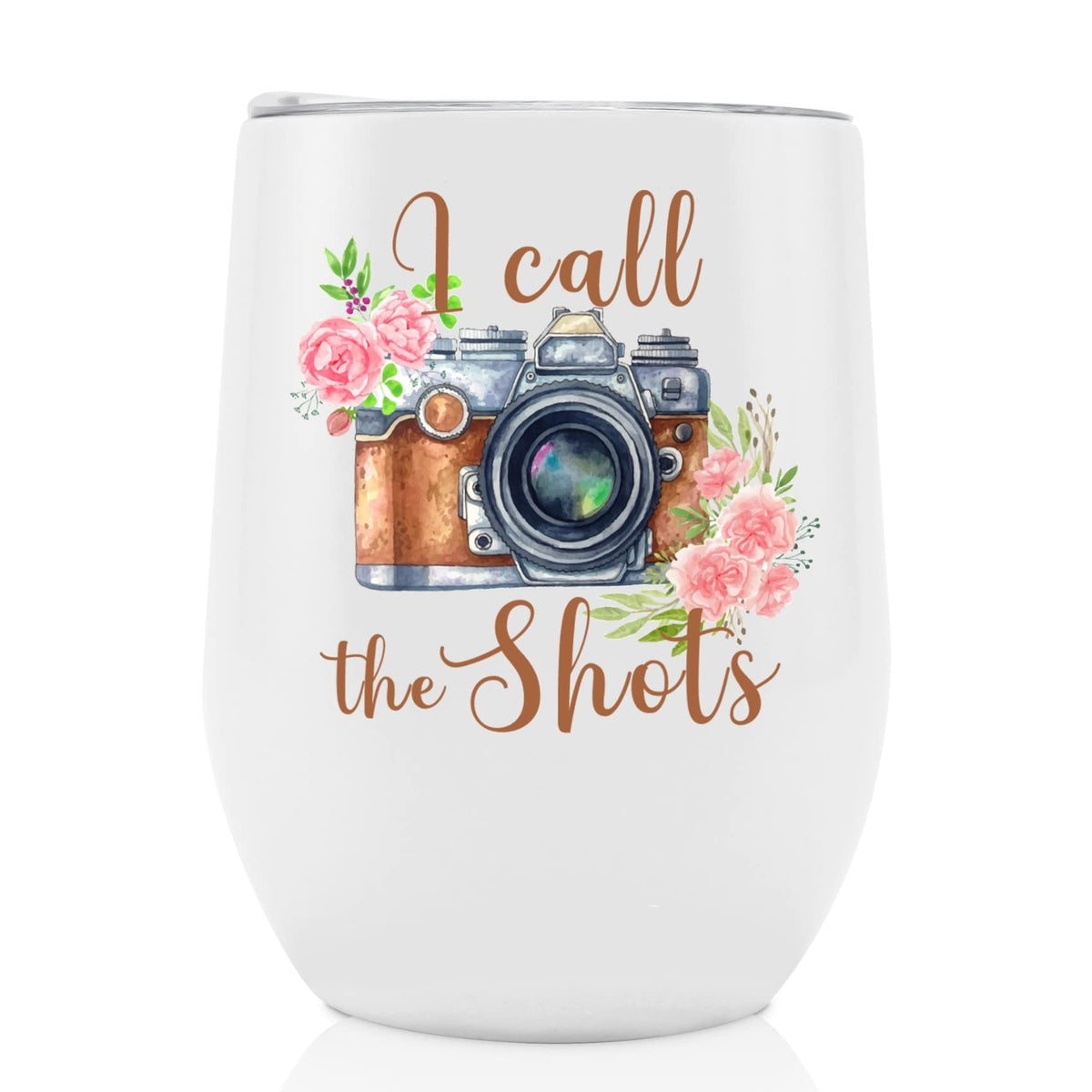 Onebttl photography gift tumbler with white lid, ideal for on-the-go shoots