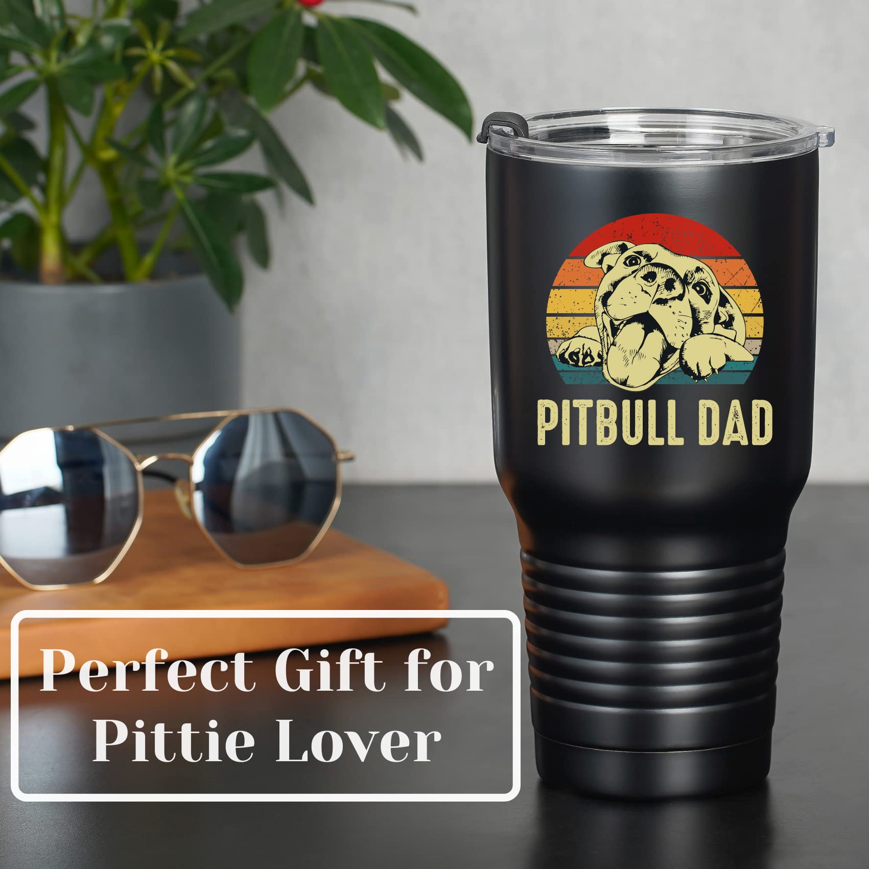 Onebttl Pitbull tumbler closeup lid highlights splashproof seal and clear window