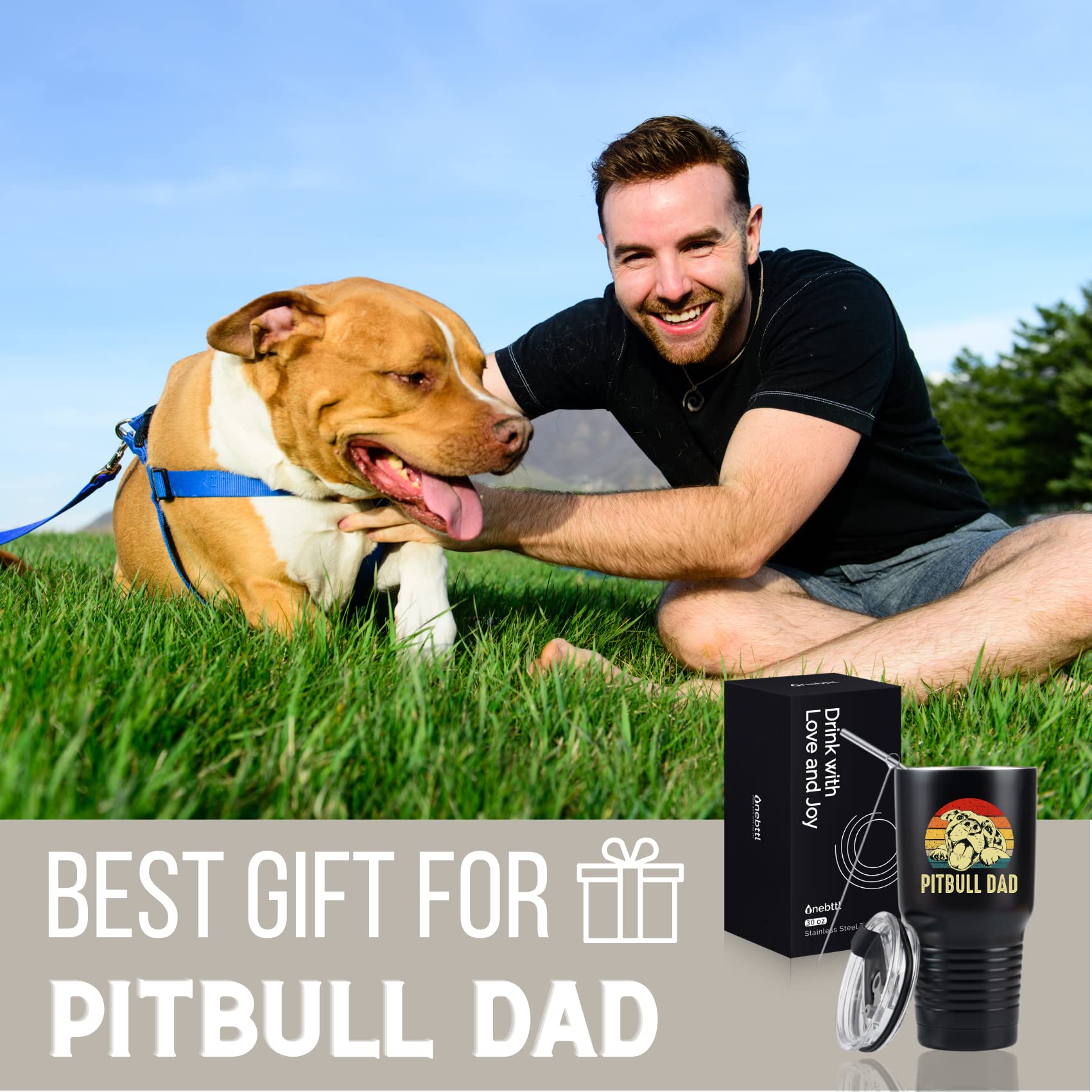 Onebttl Pitbull tumbler side profile shows ergonomic grip for daily use