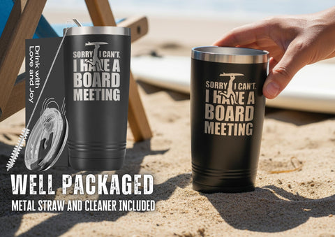 Onebttl Surfing Tumbler in gift-ready packaging for occasions.