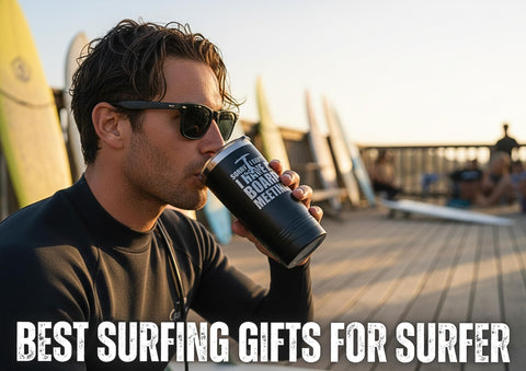 Onebttl Surfing Tumbler demonstrates hot and cold retention for all-day drinks.