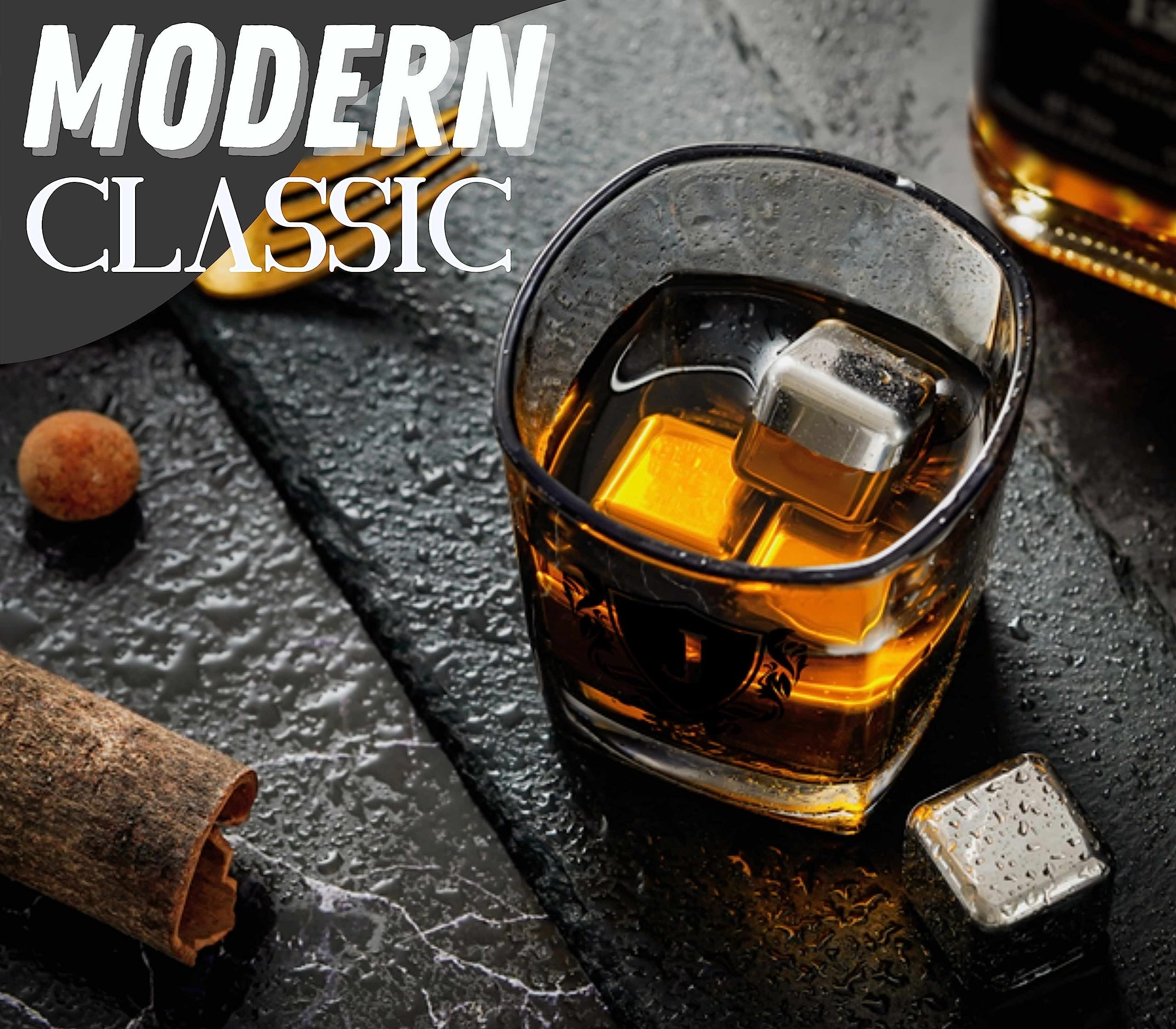 Onebttl stainless steel whiskey stones provide cooling without dilution