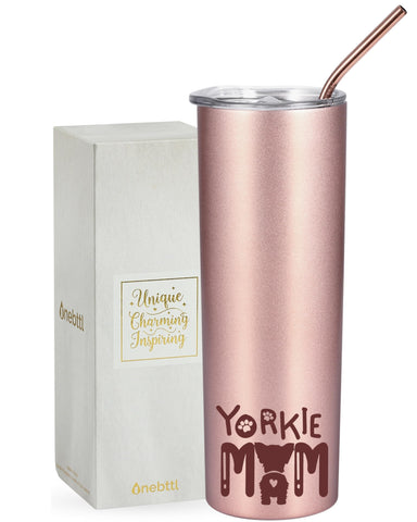 Onebttl Yorkie Mom gift box tumbler, ready for gifting