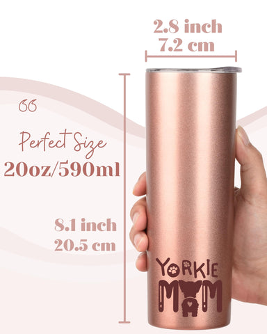 Onebttl Yorkie Mom tumbler with inspirational quotes