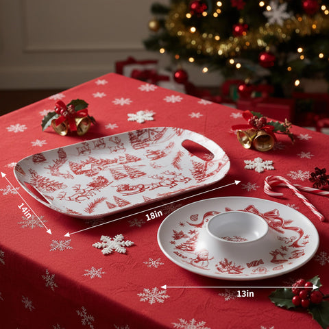 ONEderful Santa-themed tray with built-in handles for easy transport