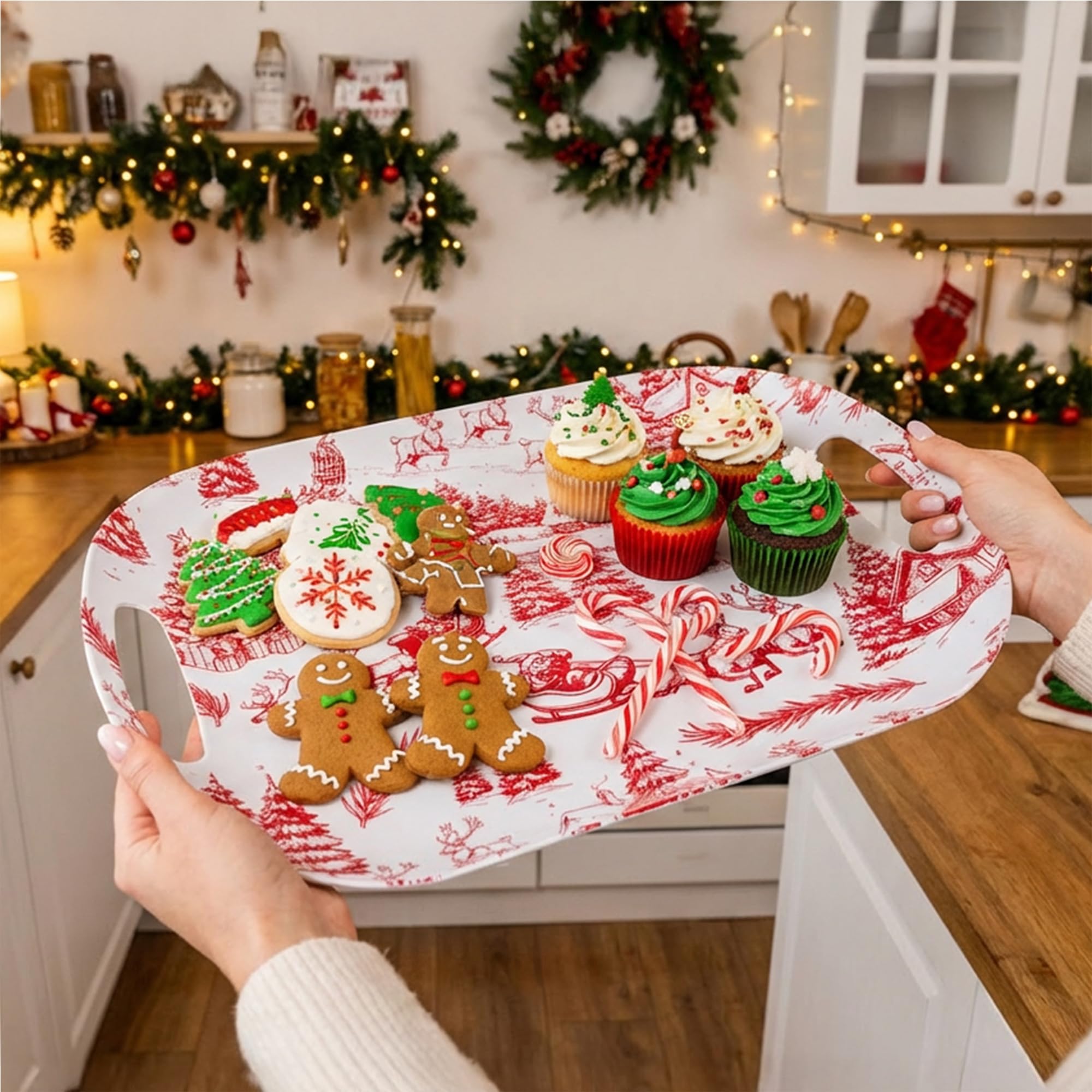 ONEderful winter party display tray as a centerpiece