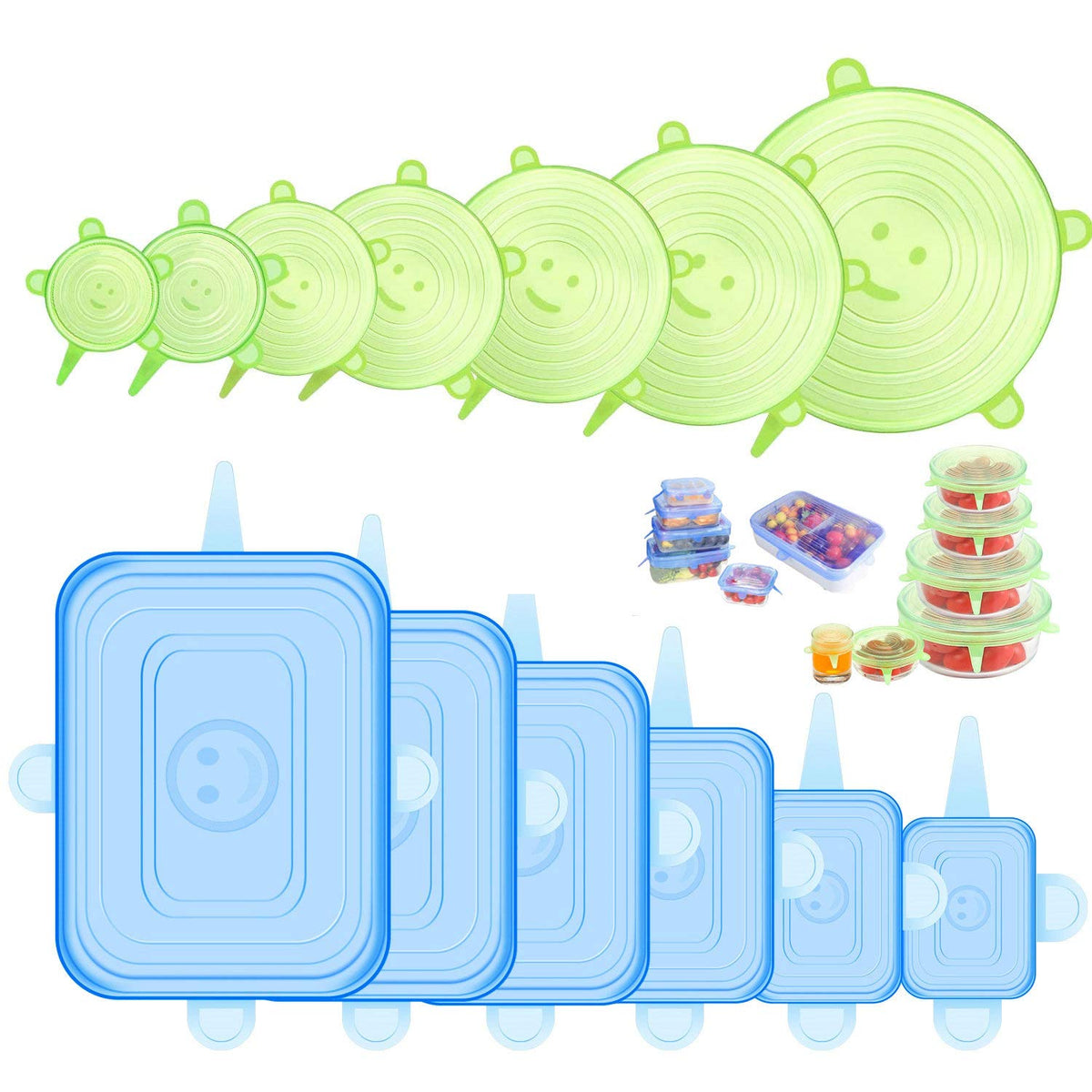 ONEGOL silicone stretch lid on a 2.6-inch round container for a tight, reusable seal