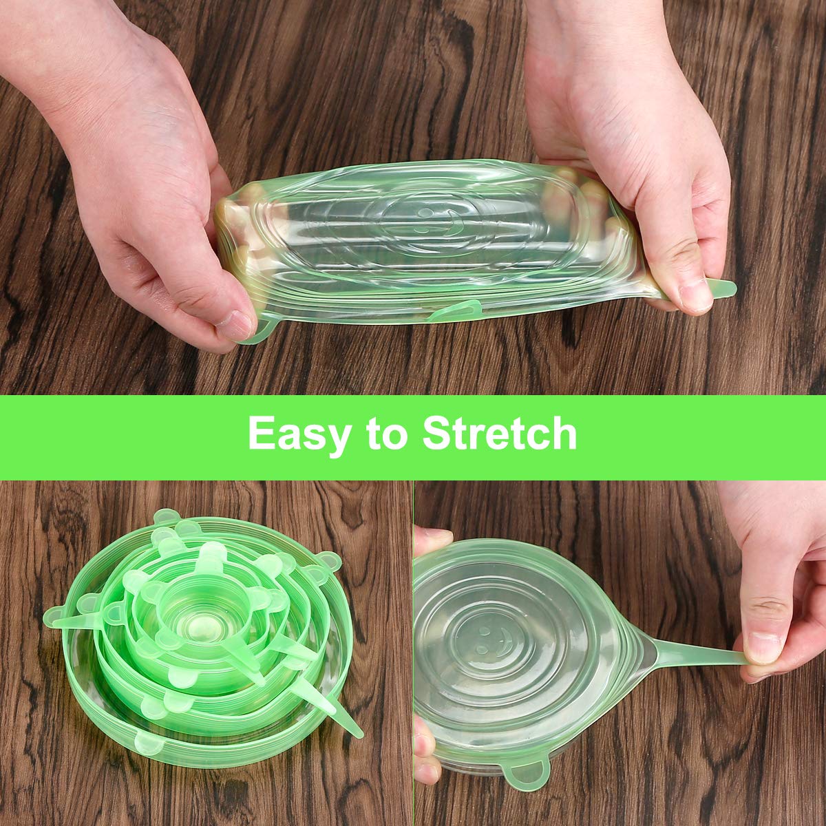 ONEGOL silicone lid on a 4.5-inch dish keeps leftovers secure