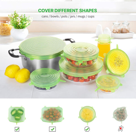 ONEGOL 8.2-inch round lid covers a large bowl in the fridge