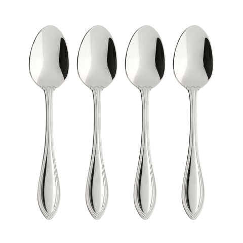 Oneida American Harmony teaspoons front view shows durable 18/0 stainless steel.