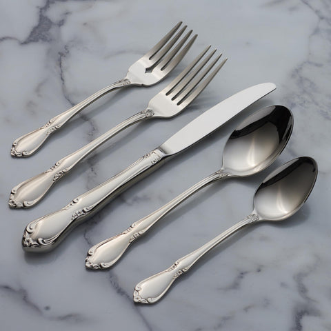 Oneida Chateau scroll flowers pattern adds intricate flair to formal table settings