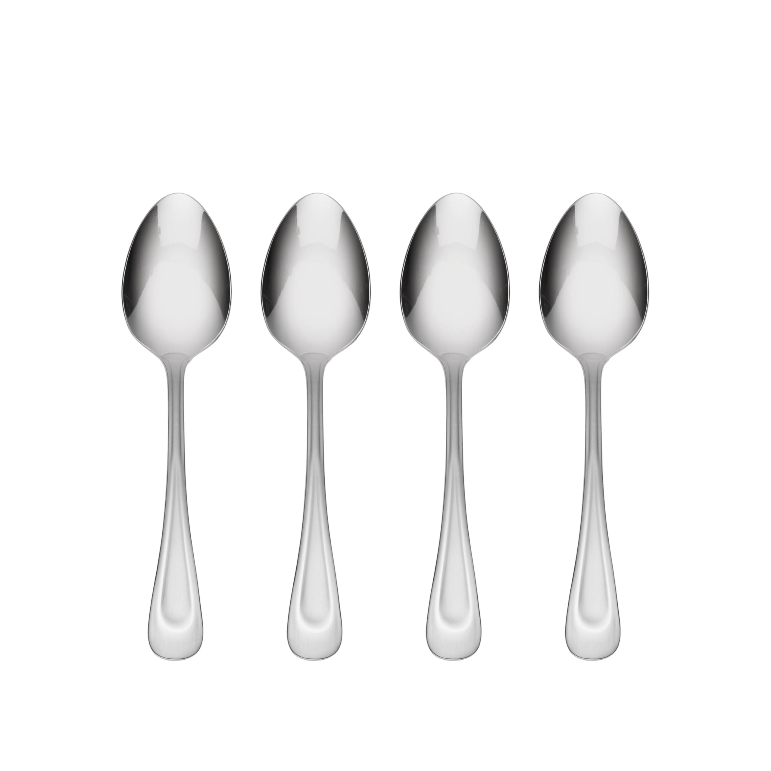 Oneida Satin Sand Dune dinner spoon set 4pc with durable 18/0 stainless steel for everyday dining.