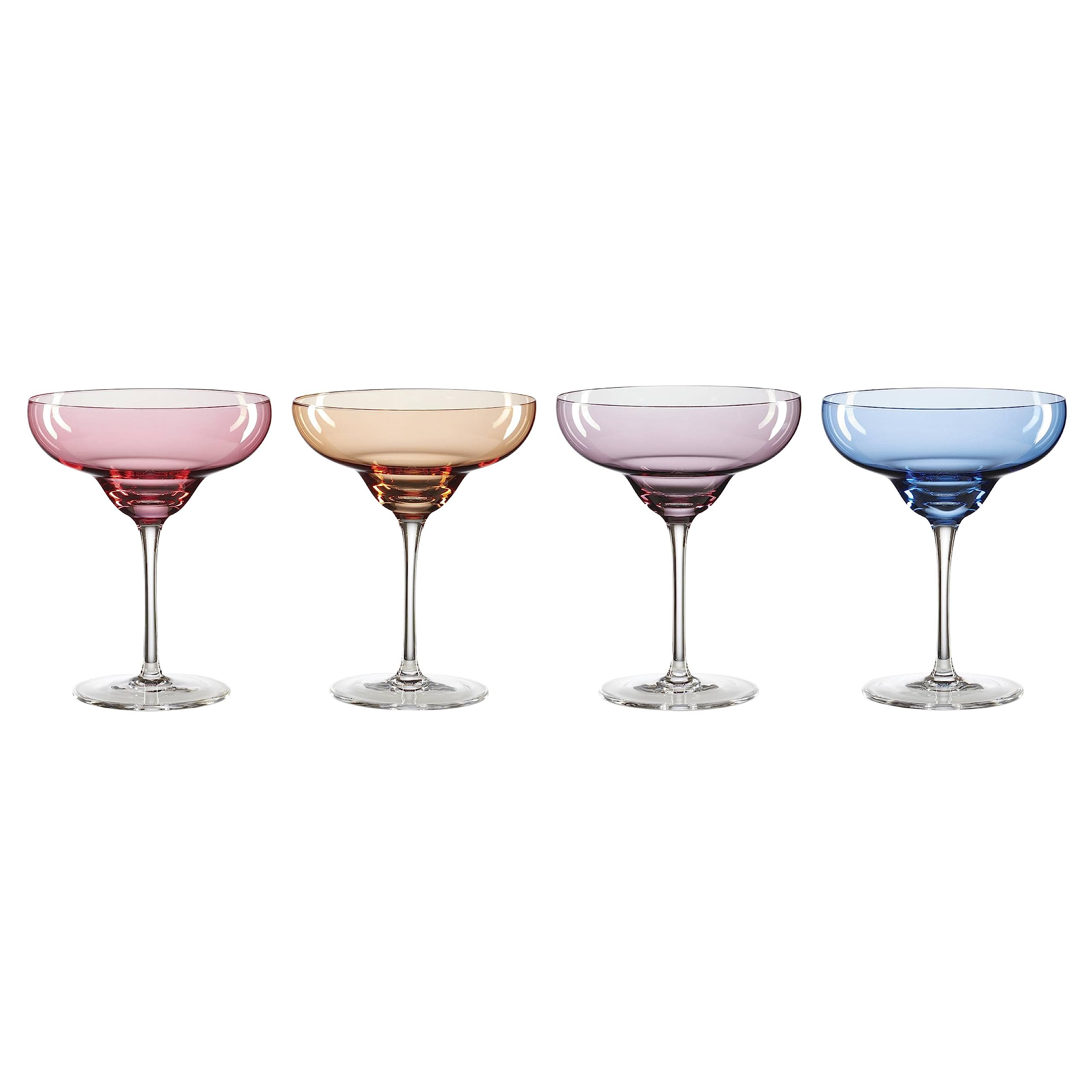 Oneida True Colors margarita glasses set of four add vibrant color to any home bar.