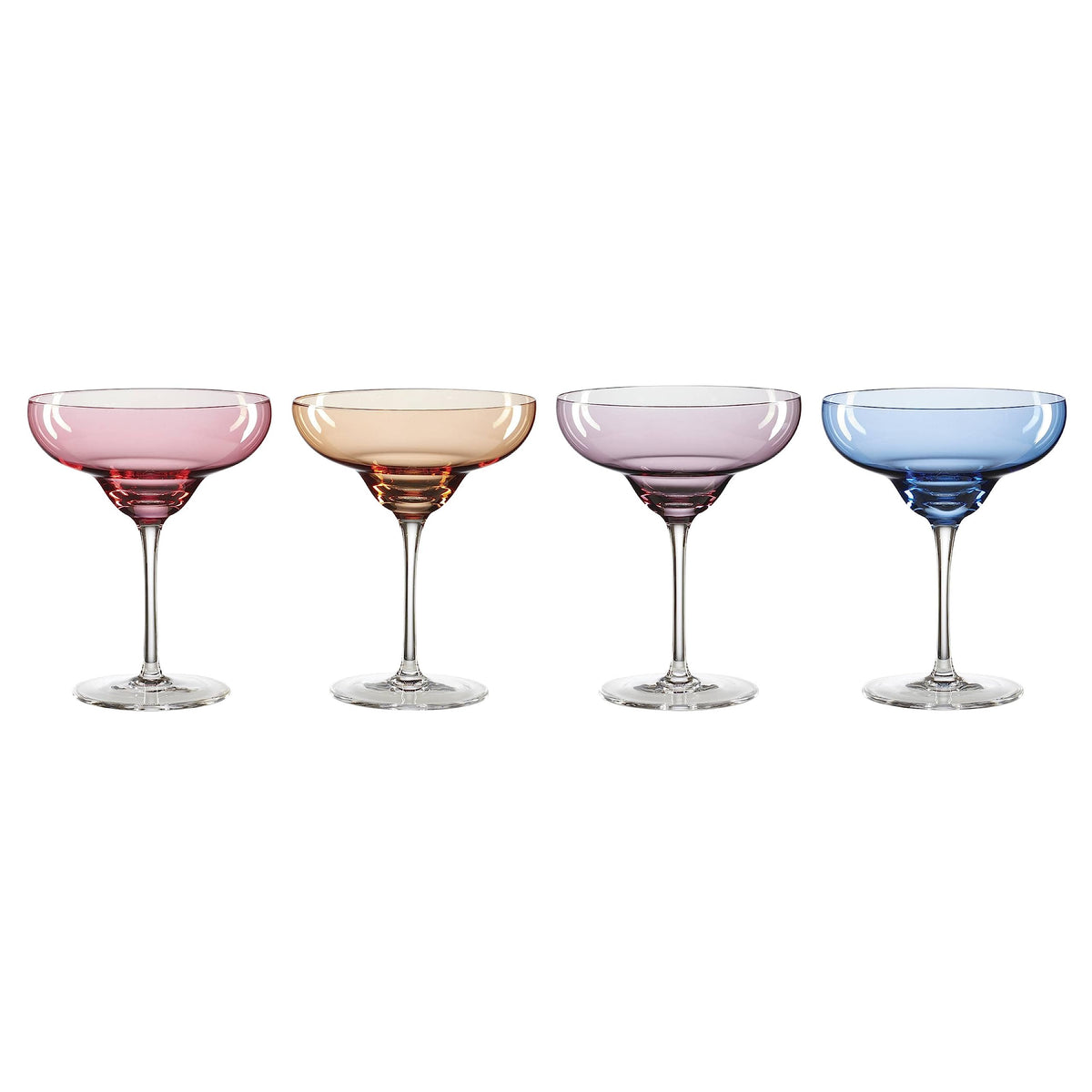 Oneida True Colors margarita glasses set of four add vibrant color to any home bar.