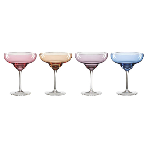 Oneida True Colors margarita glasses set of four add vibrant color to any home bar.