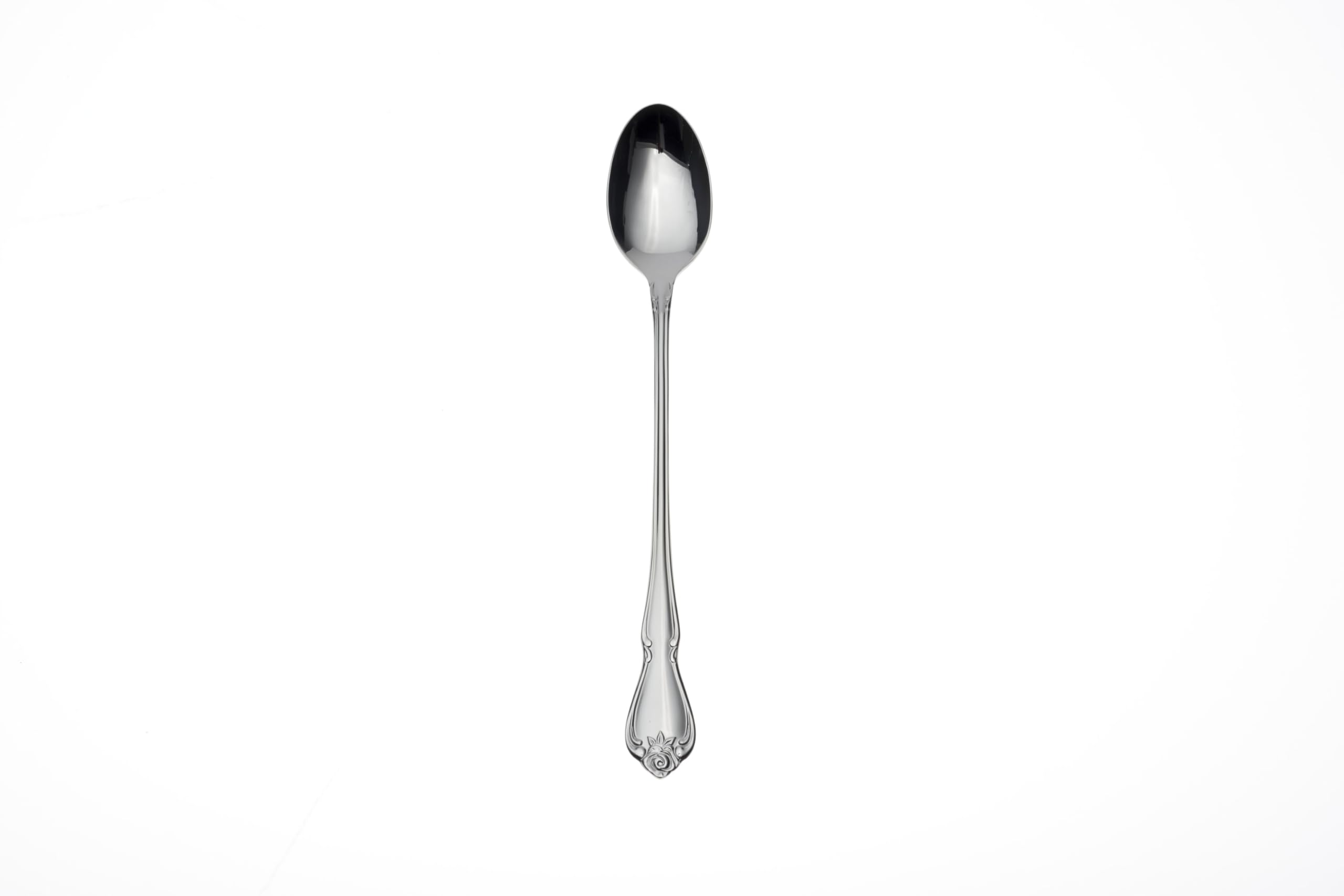 Oneida True Rose mirror-finish spoon highlights table presence and durability.