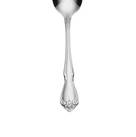 Oneida True Rose teaspoons showing dishwasher-safe durability for everyday use.