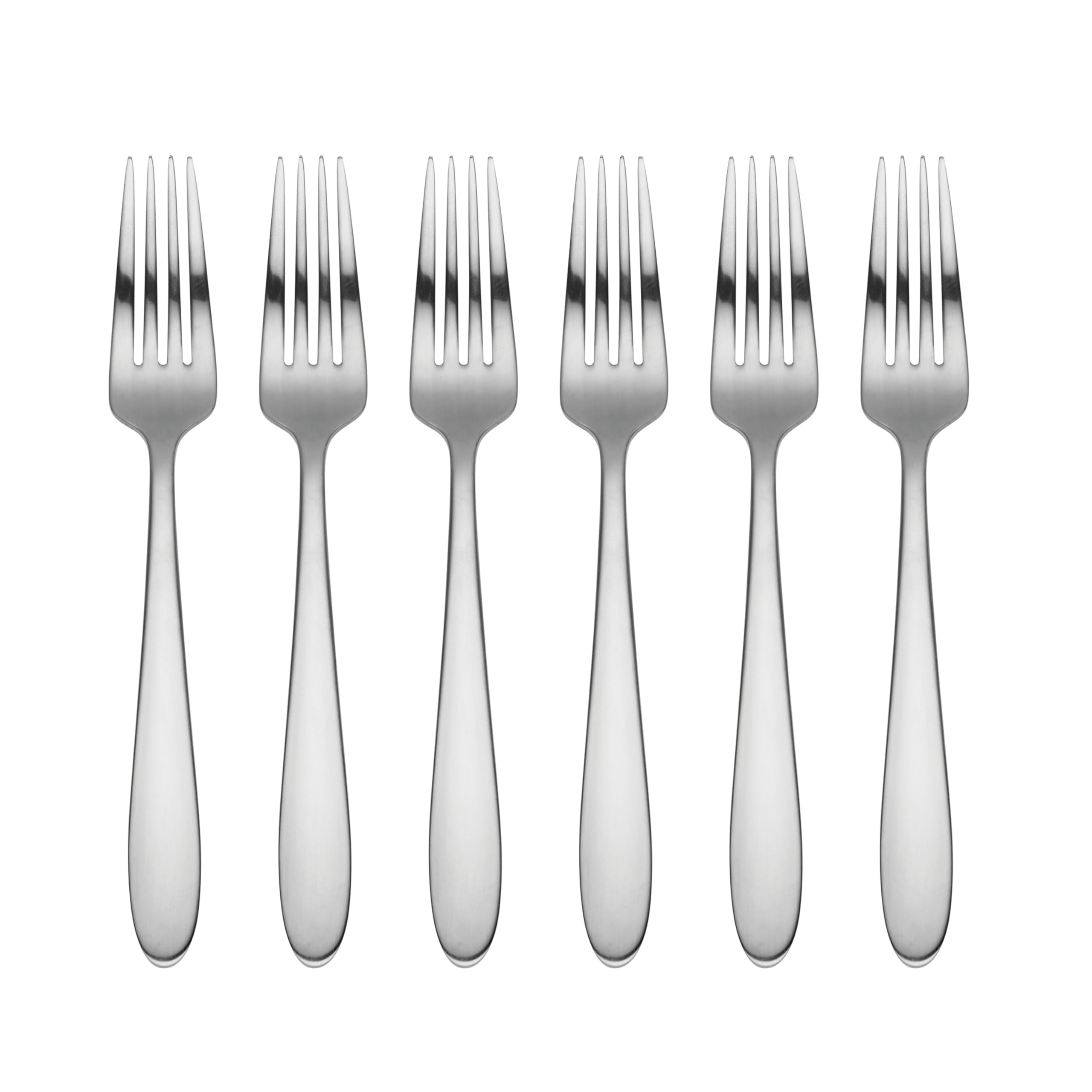 Oneida Vale 6-piece salad forks set in satin finish, ideal for everyday dining.