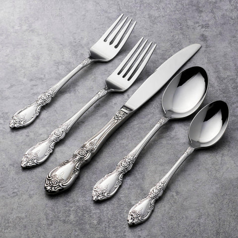 Oneida Wordsworth 18-0 stainless steel finish highlighting rust resistance and everyday durability.
