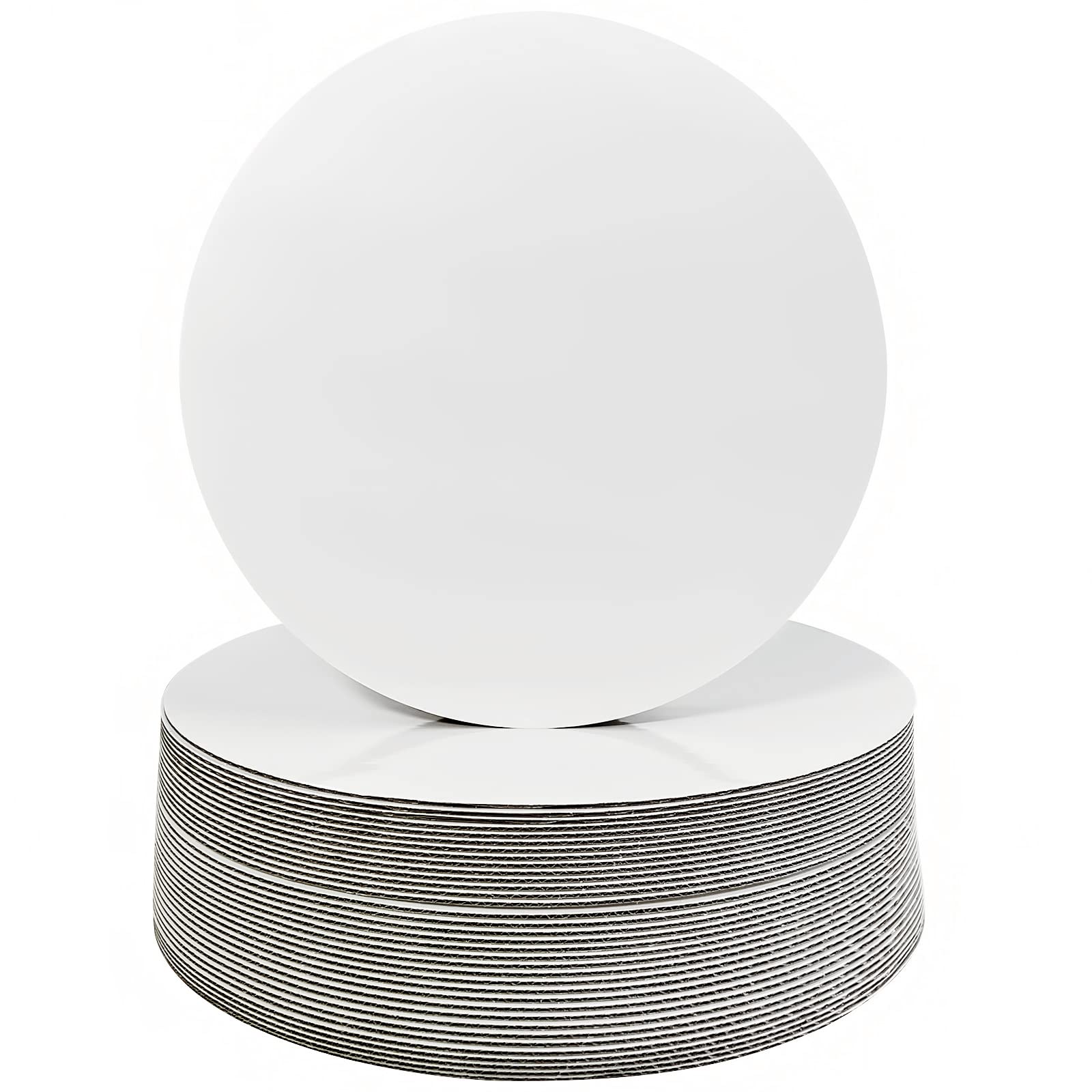 ONEMORE 12-inch white cake board in flat lay, ideal base for showcase baking