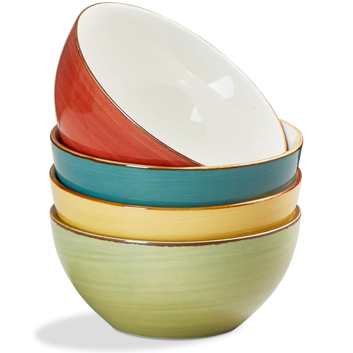 ONEMORE 16 oz cereal bowls set in vibrant colors for everyday meals