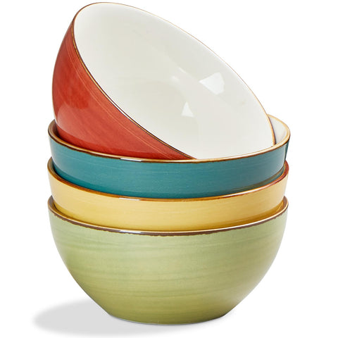 ONEMORE 16 oz cereal bowls set in vibrant colors for everyday meals