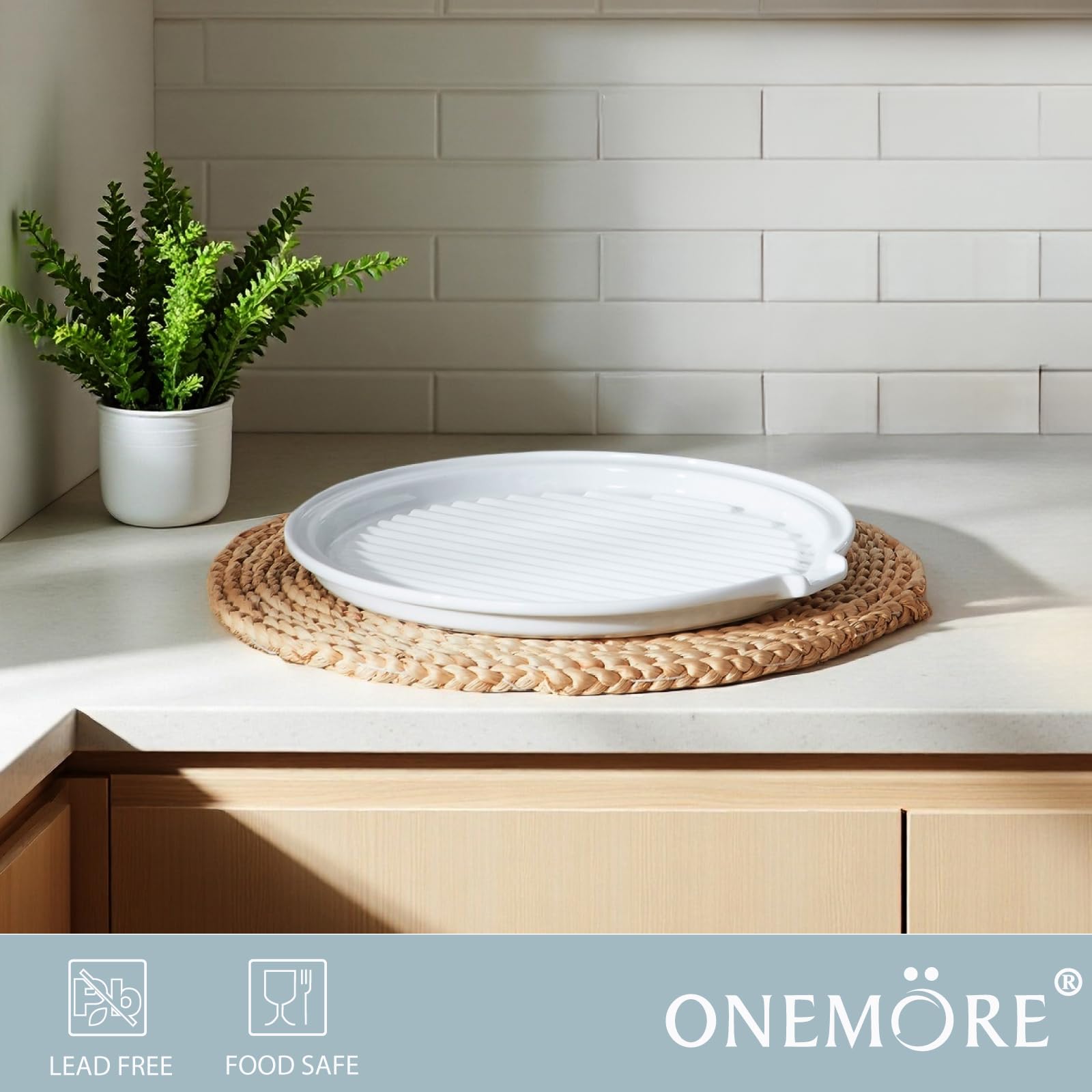 ONEMORE multi-use rack doubles as a meat roasting rack.