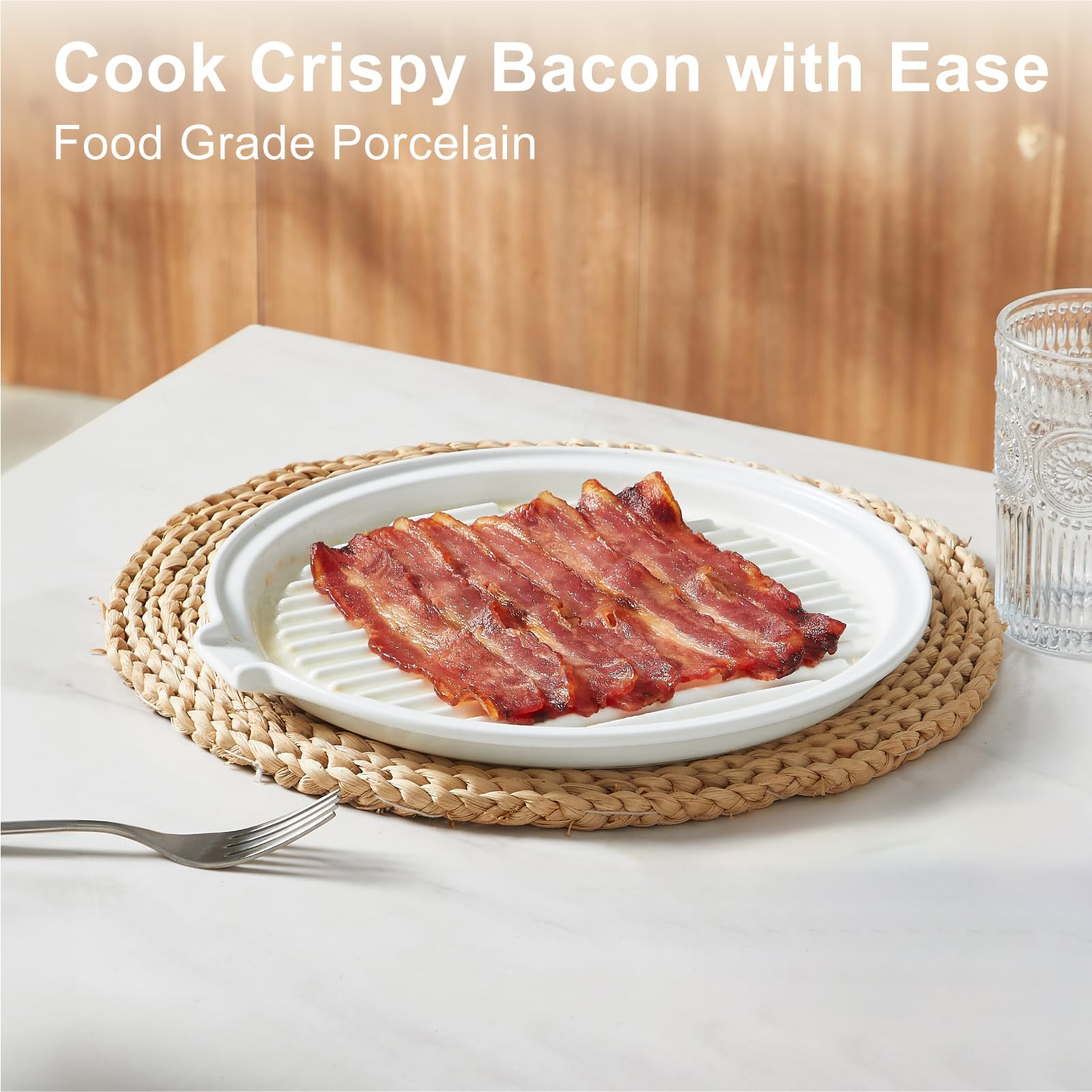 ONEMORE bacon tray is dishwasher-safe for easy cleanup after busy mornings.