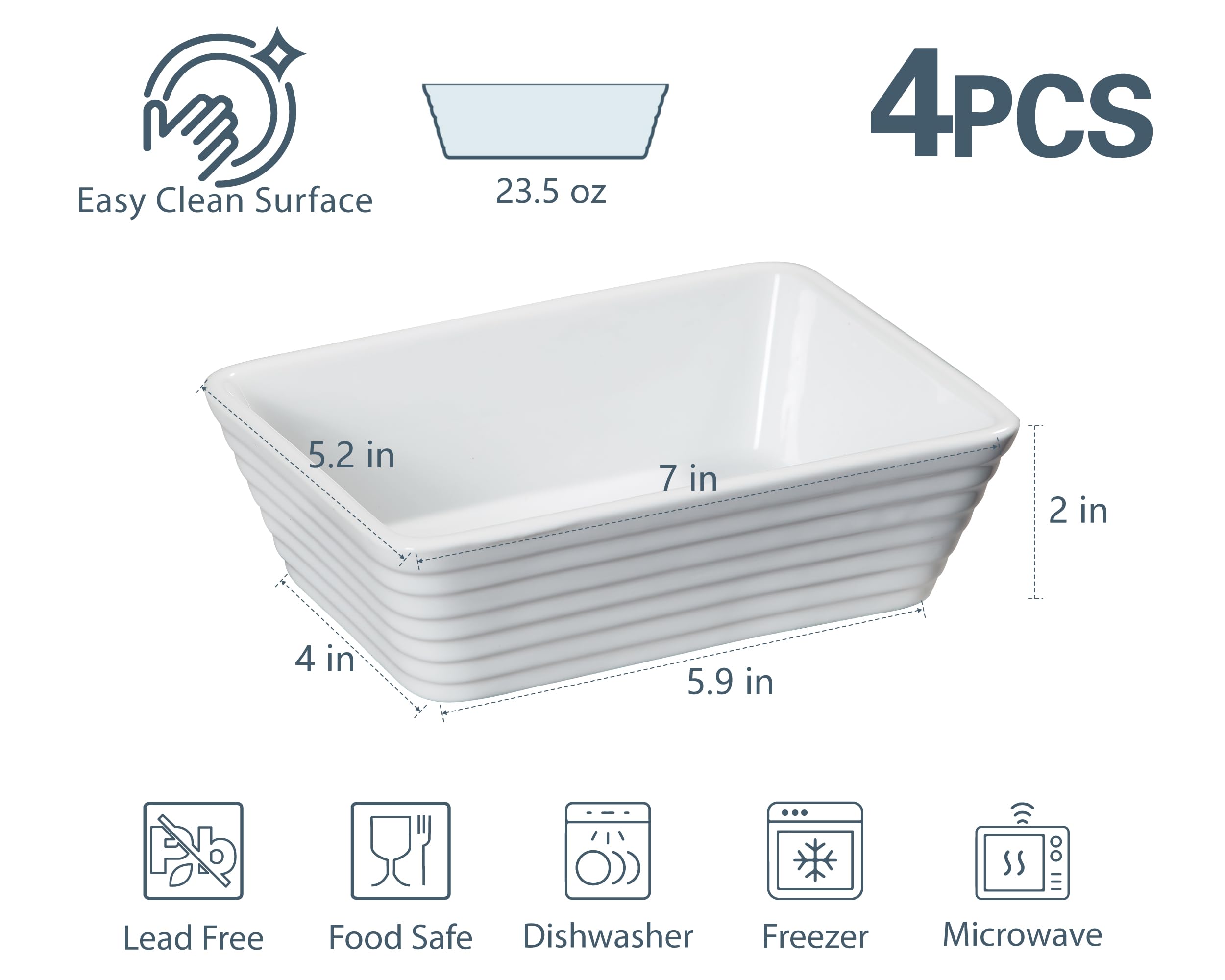 ONEMORE individual lasagna dish keeps portions neat for quick reheats.