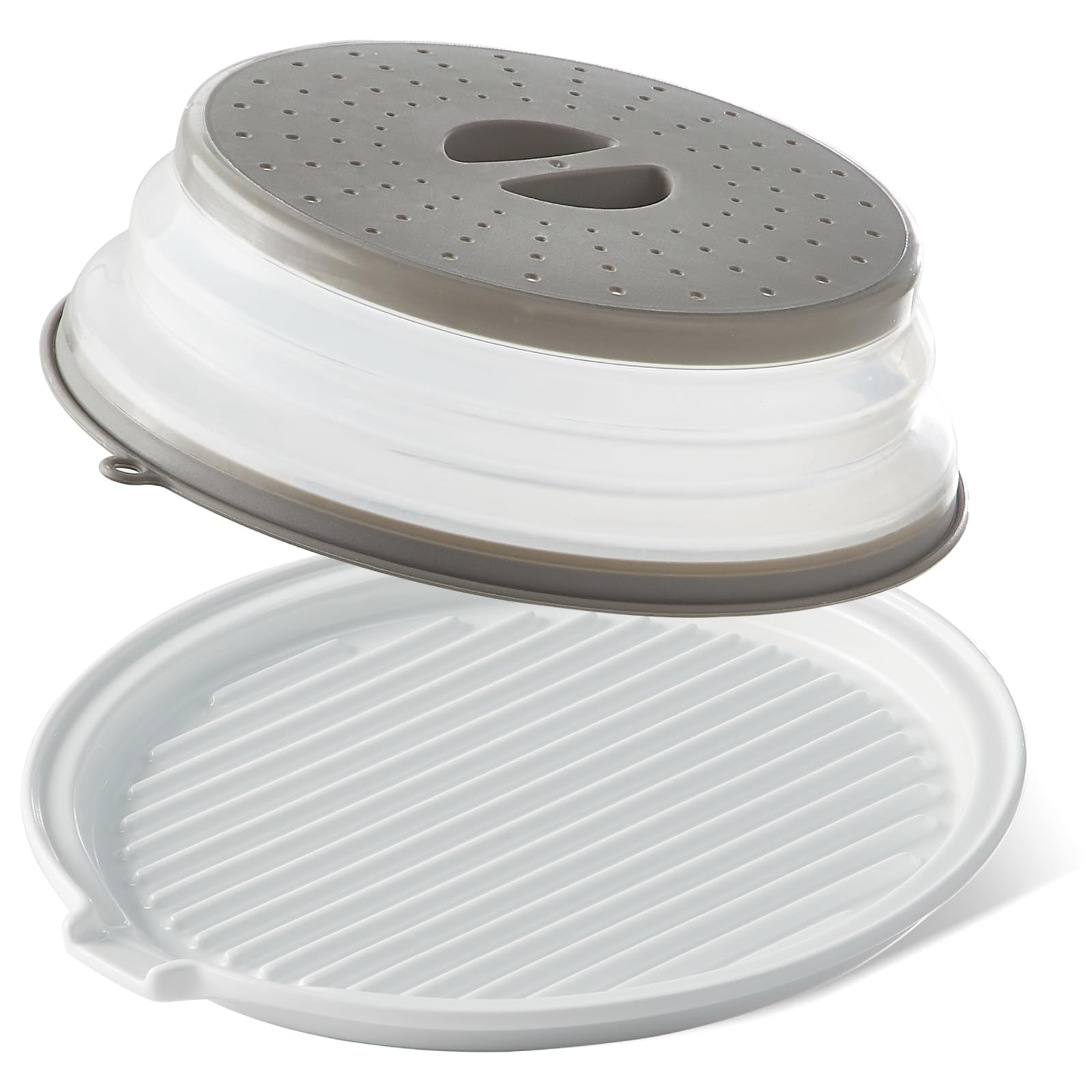 ONEMORE microwave bacon tray with lid for crispy, mess-free cooking
