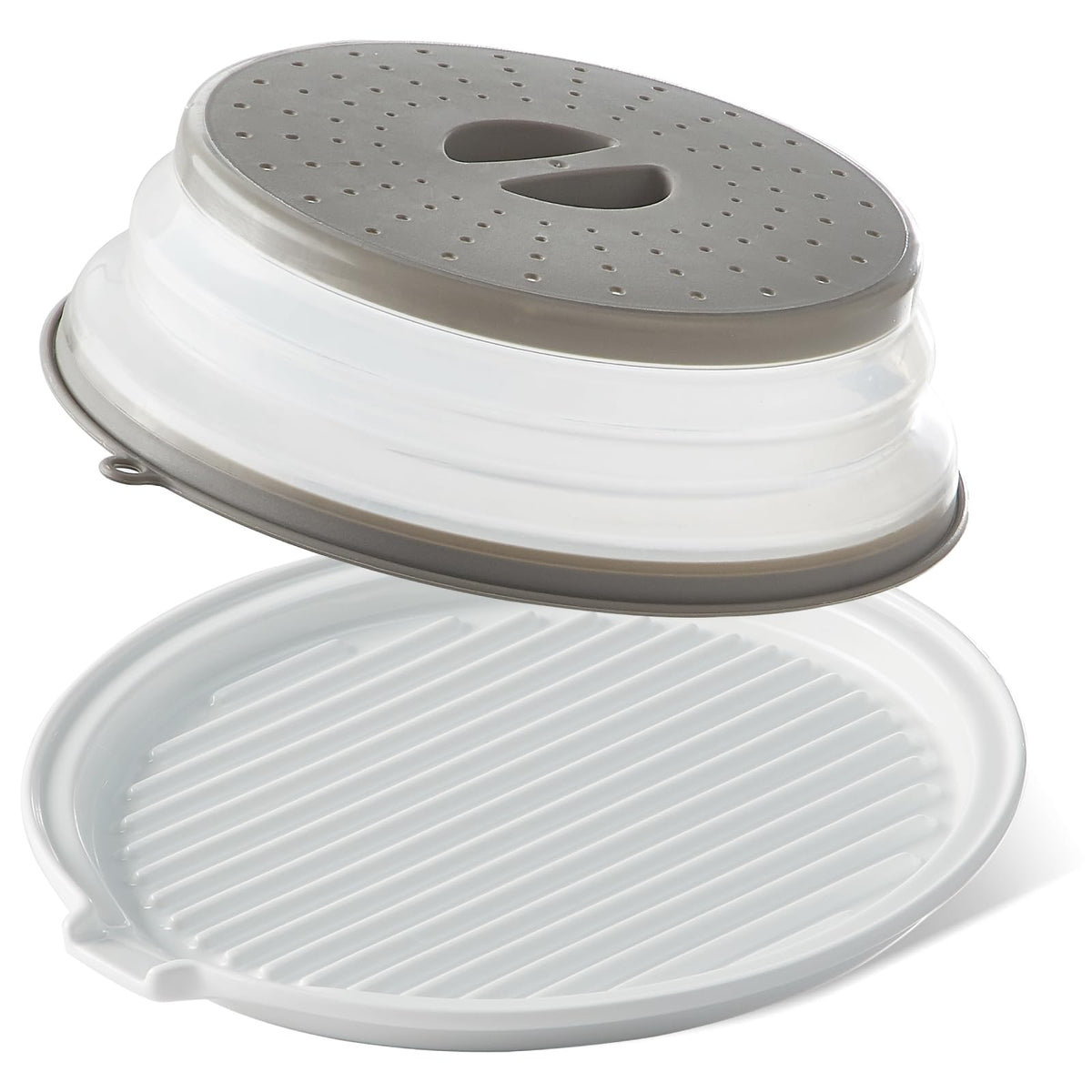 ONEMORE microwave bacon tray with lid for crispy, mess-free cooking