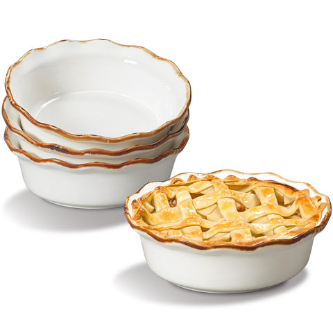ONEMORE mini pie pans 6.8-inch ceramic for even baking and individual portions.