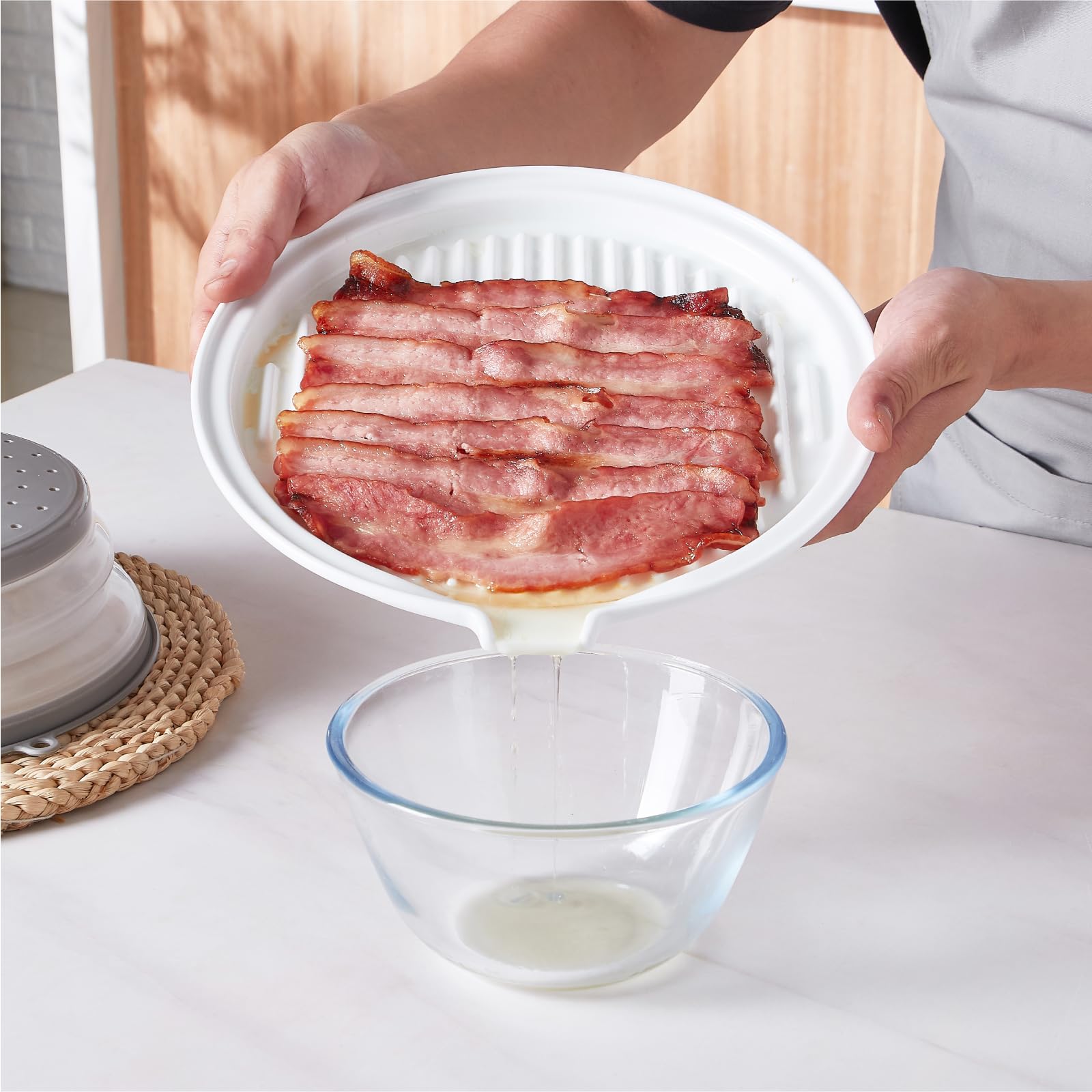 ONEMORE oven-safe tray ideal for batch weekend bacon