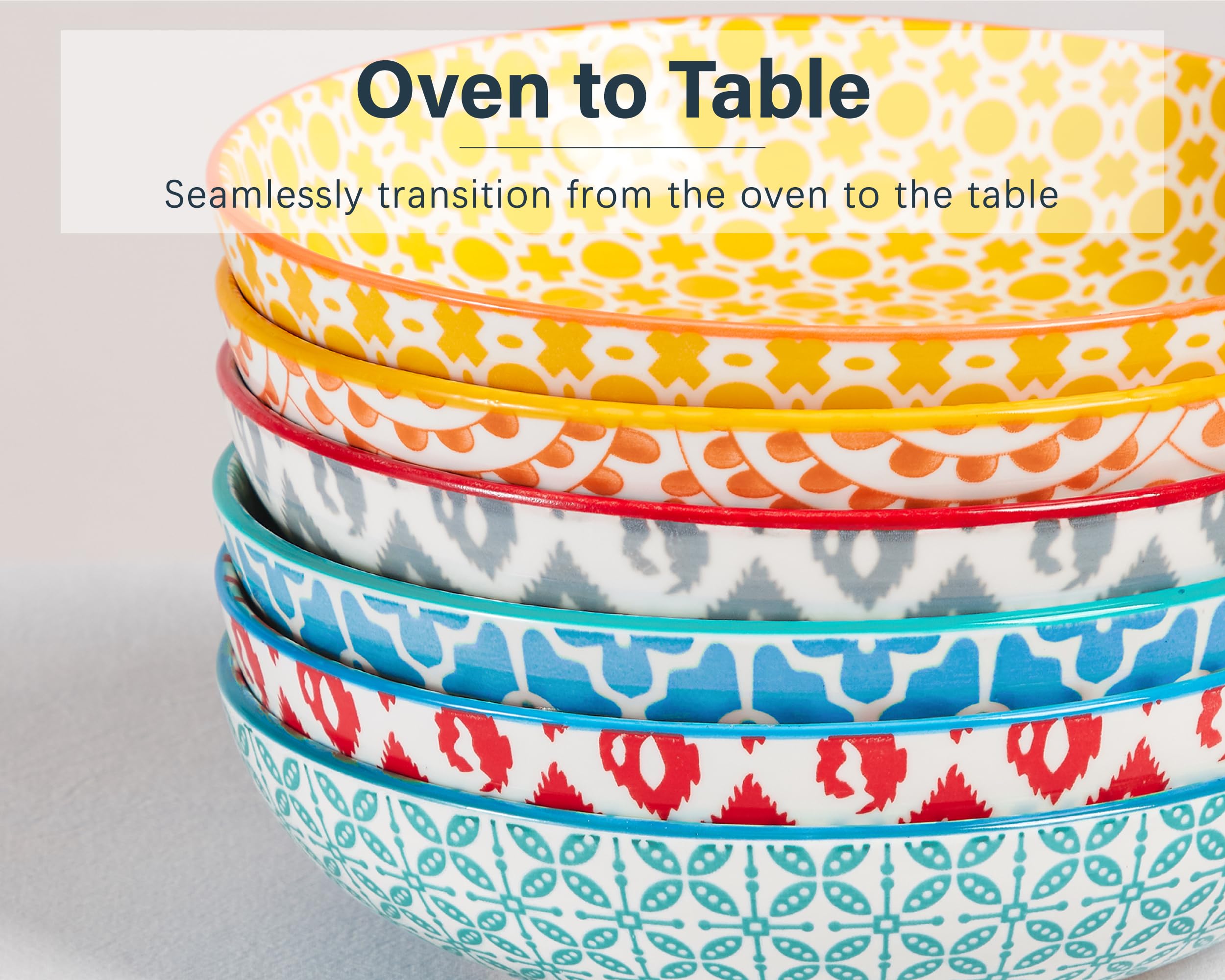 ONEMORE Pasta Bowls shown in microwave-safe context for quick reheats.
