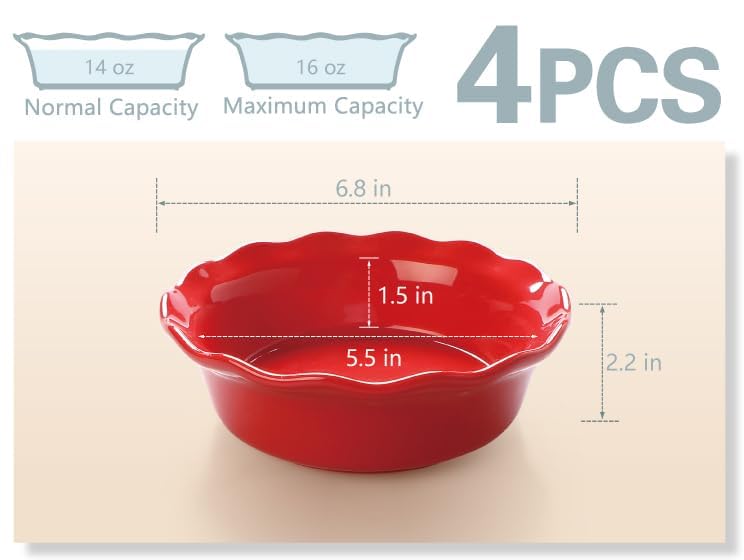 ONEMORE pie pan glazed ceramic surface, smooth and easy to clean.
