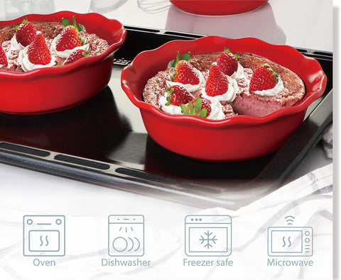 ONEMORE pie pan with ruffled edge detail for stylish presentation.