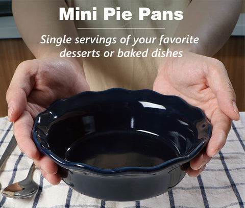 ONEMORE Pie Pans oven-safe up to 500F for versatile baking.