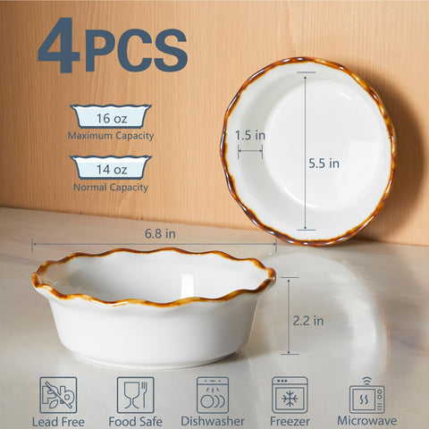 ONEMORE pot pie dishes set of 4 for quick, single servings.