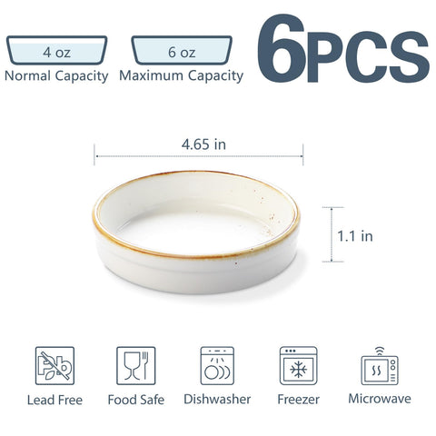 ONEMORE 4 oz ramekins, portion-control bowls for tidy dining.