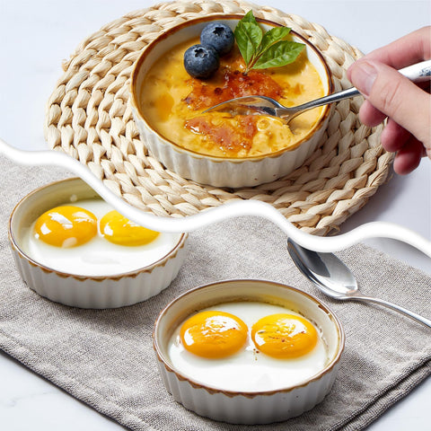 ONEMORE 4 oz ramekins double as dipping bowls for olives and dips.